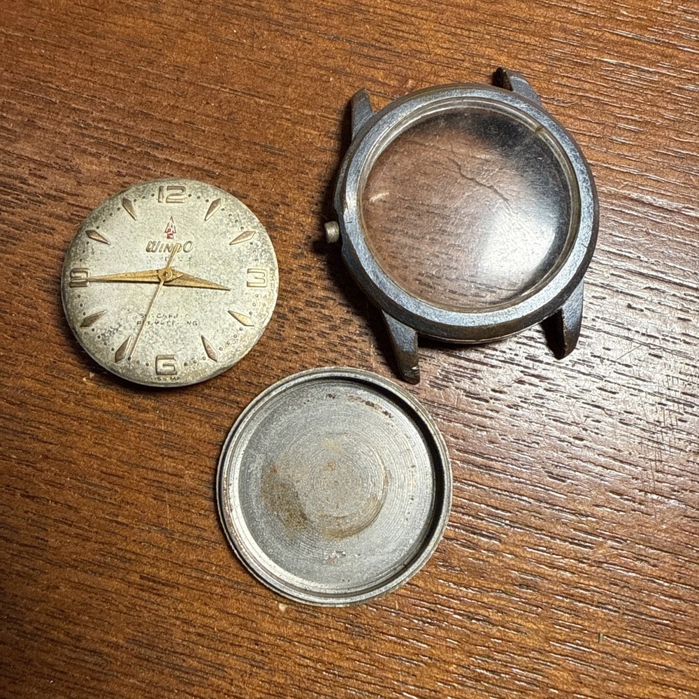 Vintage AMIDA WINGO Swiss Made Hand Watch For Parts Or Restoration Not Running